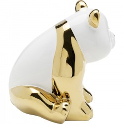 Woonaccessoires panda goud en wit 18cm Kare Design