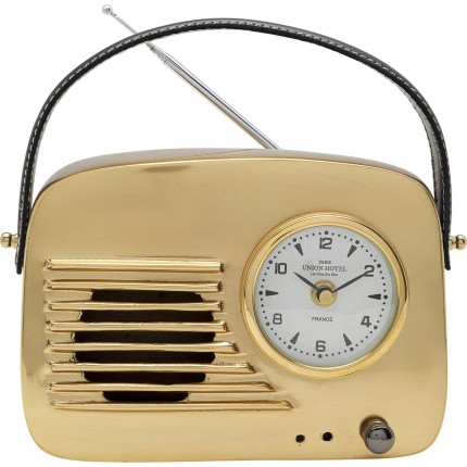 Table Clock radio gold Kare Design