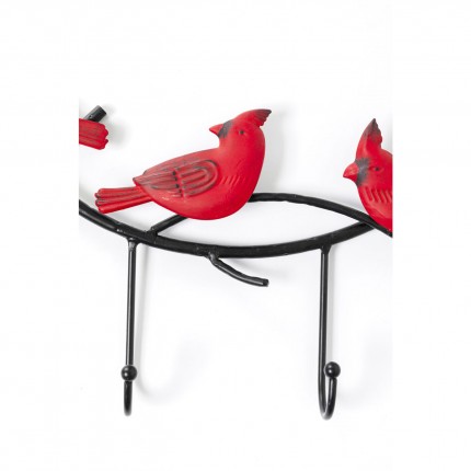 Wall Coat Rack red birds 72cm Kare Design