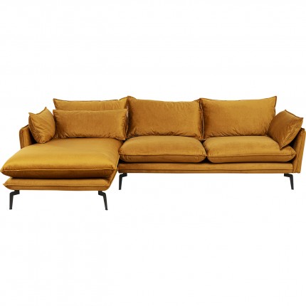 Corner Sofa Monza left velvet ocher Kare Design