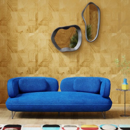 Sofa Peppo 2-Zits blauw Kare Design