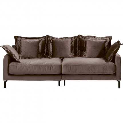 Sofa Lullaby 3-Zits fluweel taupe Kare Design