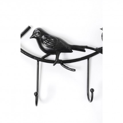 Wall Coat Rack black birds 71cm Kare Design