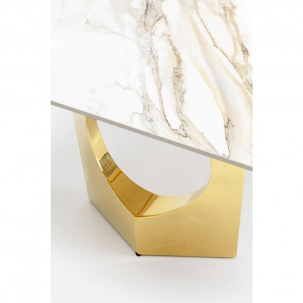 Table Eternity Oho 180x90cm white and gold Kare Design