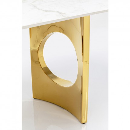 Table Eternity Oho 180x90cm white and gold Kare Design