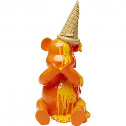 Deco bear sitting ice cream orange Kare Design