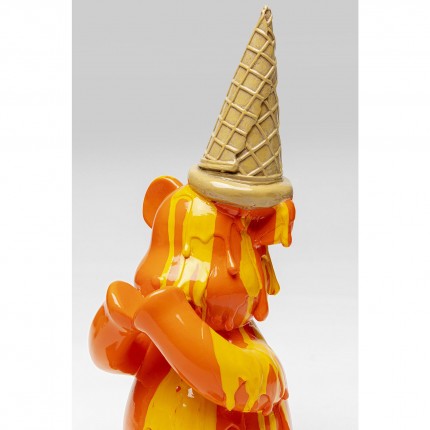 Deco bear sitting ice cream orange Kare Design