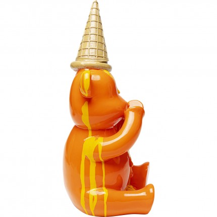 Deco bear sitting ice cream orange Kare Design