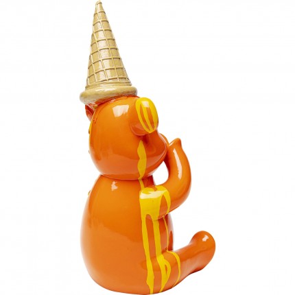 Deco bear sitting ice cream orange Kare Design