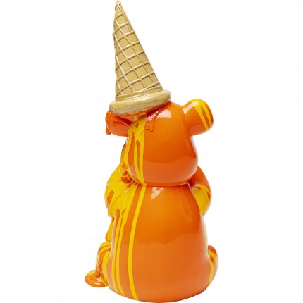 Deco bear sitting ice cream orange Kare Design