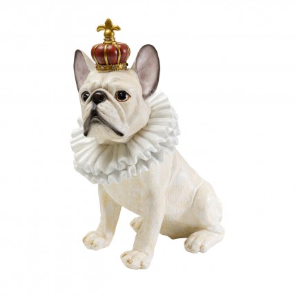 Decoratie bulldog wit koning Kare Design