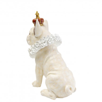 Decoratie bulldog wit koning Kare Design