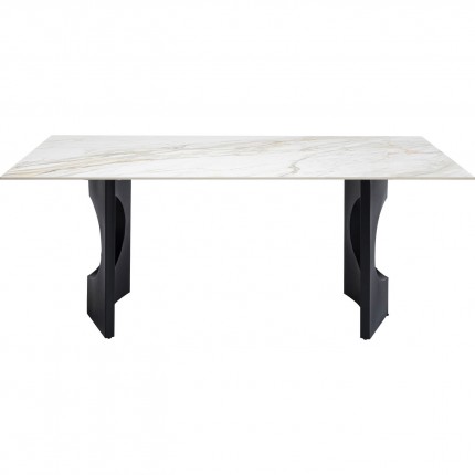 Eettafel Eternity Oho 180x90cm wit en zwart Kare Design