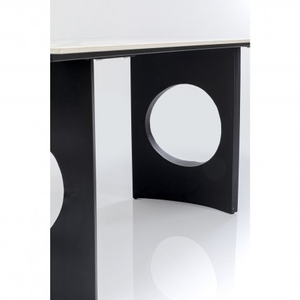 Table Eternity Oho 180x90cm white and black Kare Design