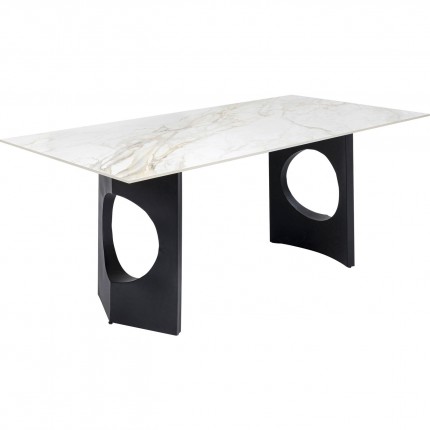 Eettafel Eternity Oho wit en zwart 180x90cm Kare Design