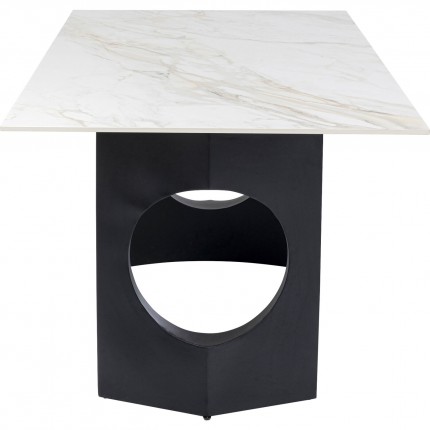 Table Eternity Oho 180x90cm white and black Kare Design