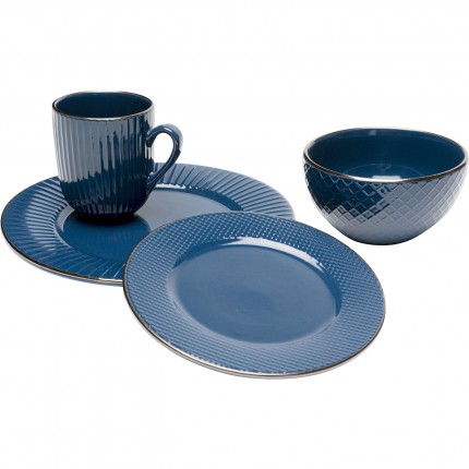 Borden Muse blauw Ø20cm (4/Set) Kare Design