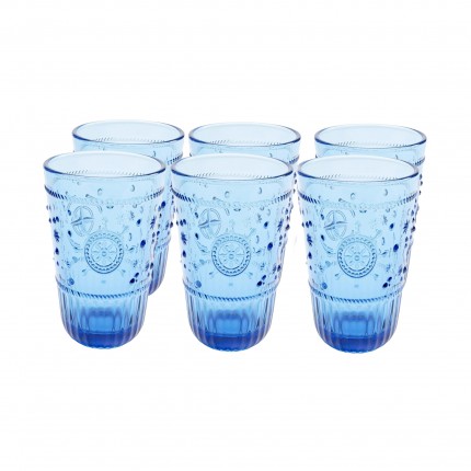 Waterglazen hoog Greece blauw (6/set) Kare Design