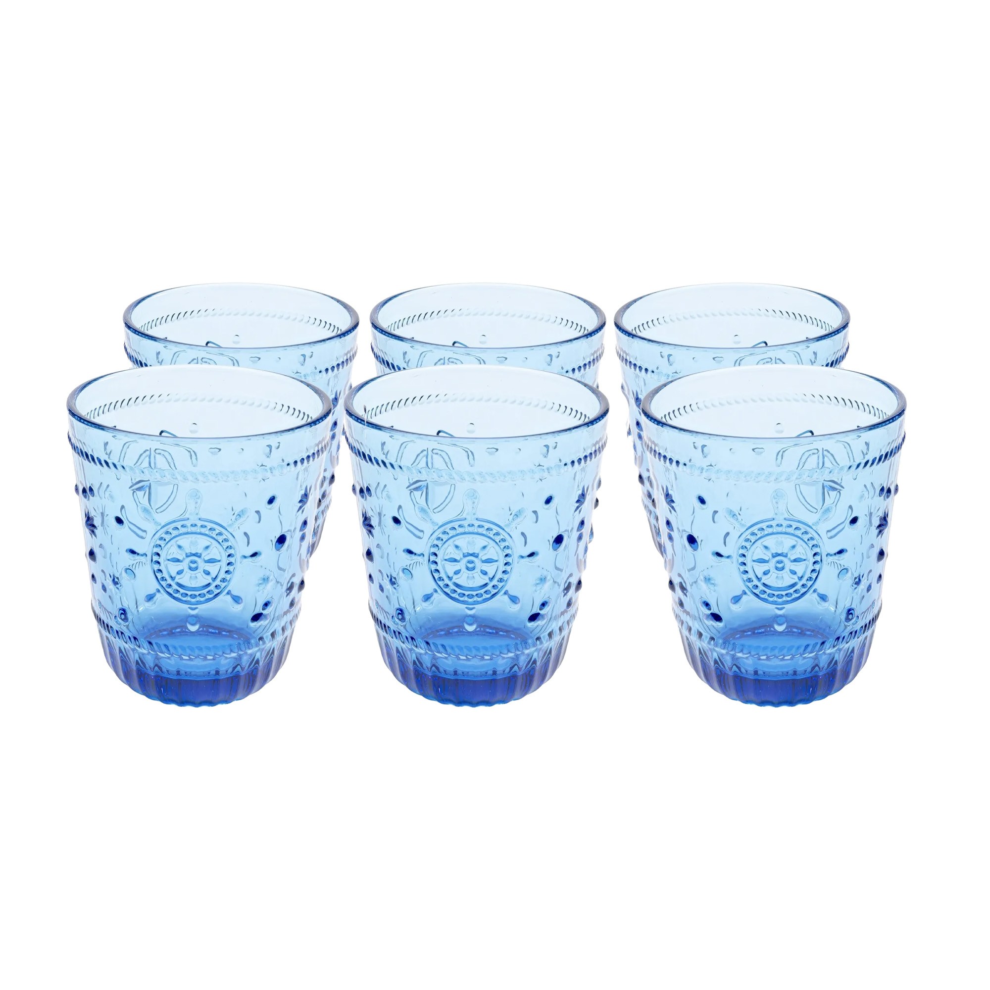 Waterglazen Greece blauw (6/set) Kare Design