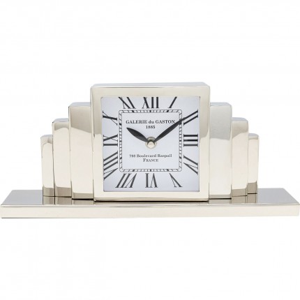 Table Clock City silver Kare Design