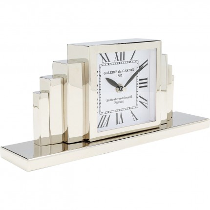 Table Clock City silver Kare Design