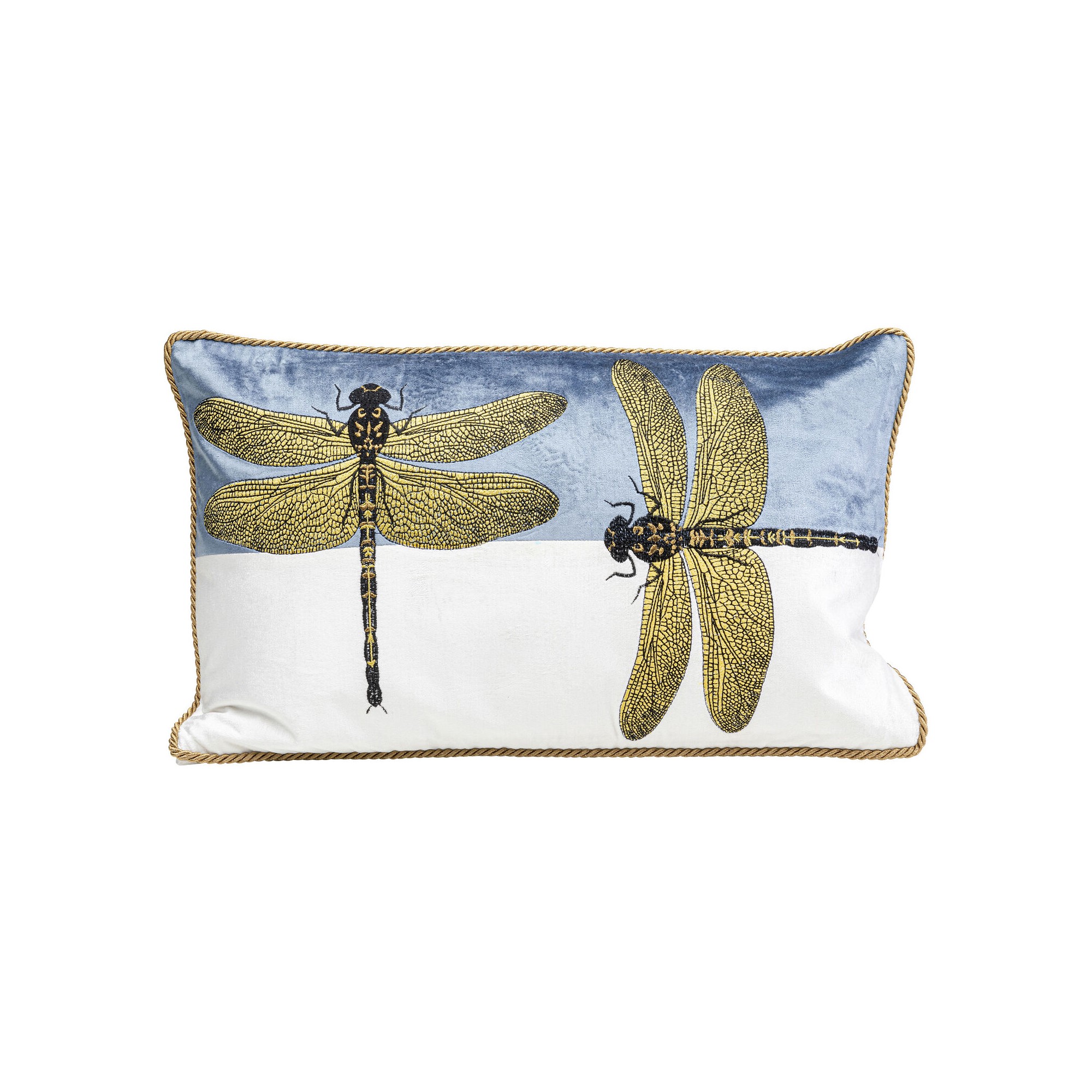 Coussin Glitter Dragonfly blanc 50x30cm