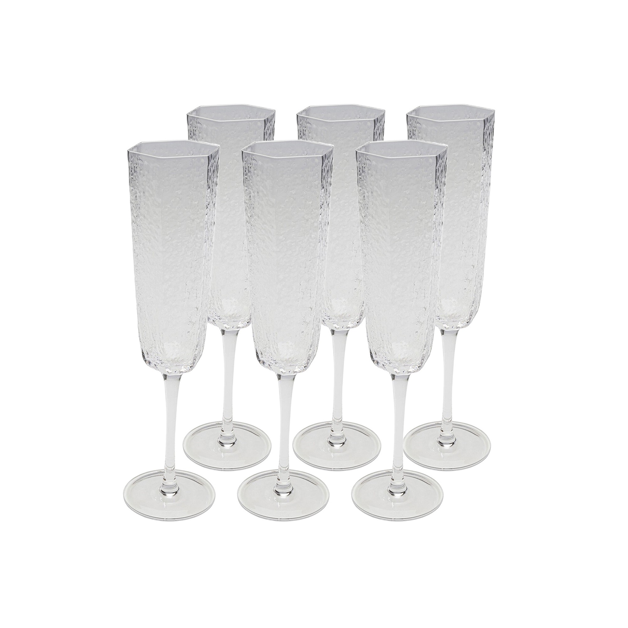 Champagne Glass Cascata (6/Set) Kare Design