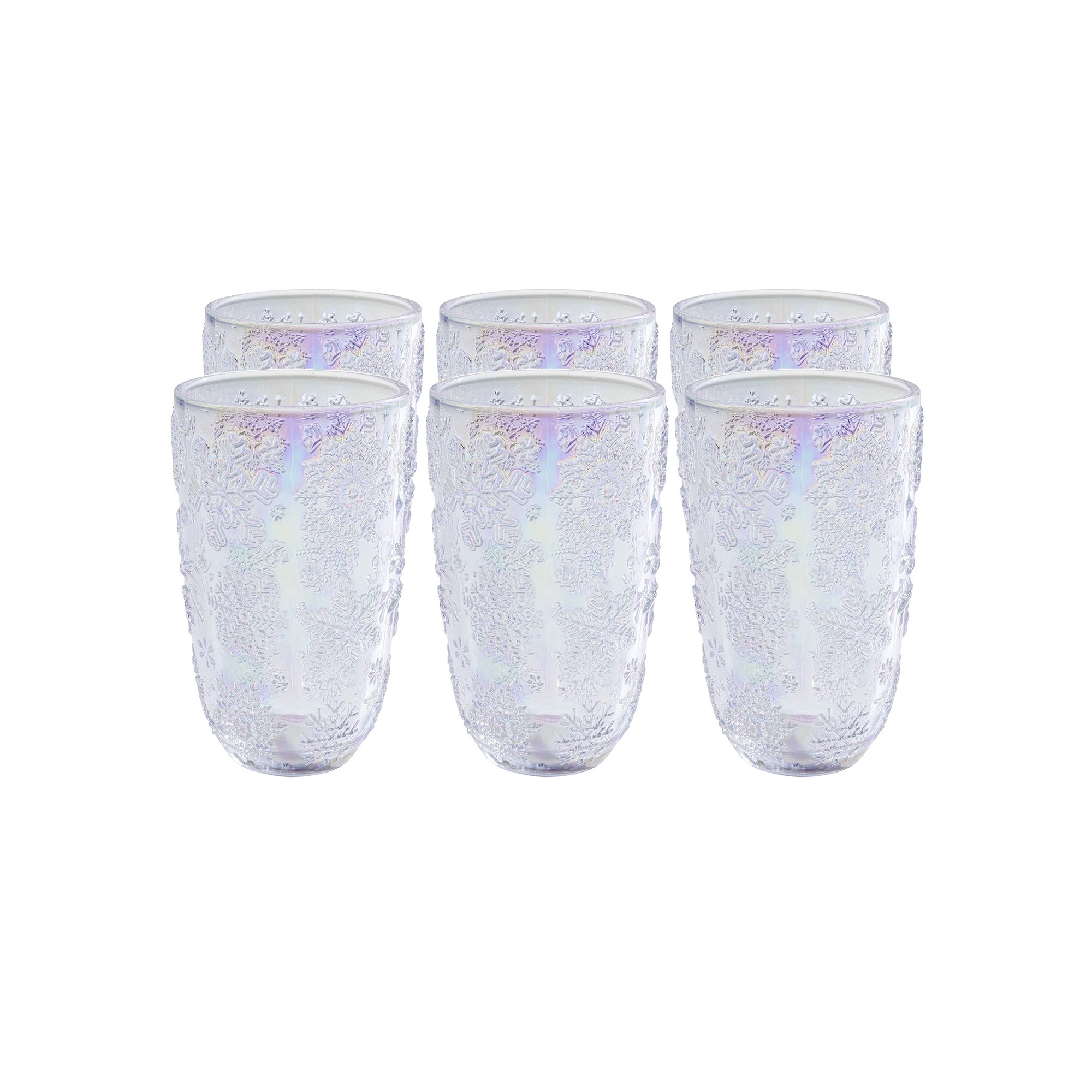 Waterglazen Ice Flowers paars (6/set) Kare Design