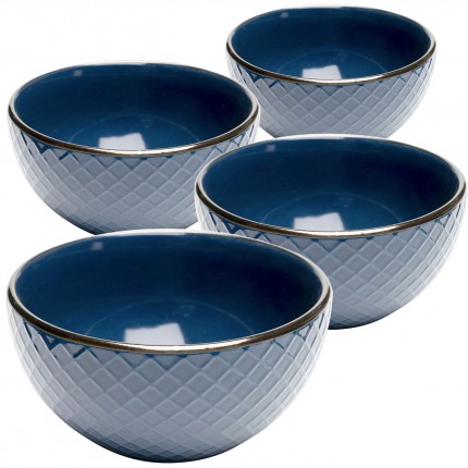 Kommen Muse blauw (4/set) Kare Design