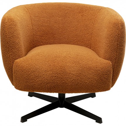 Draaifauteuil Peony bruin Kare Design