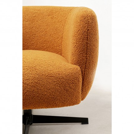 Draaifauteuil Peony bruin Kare Design