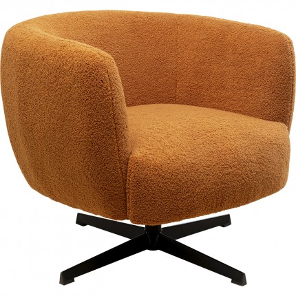 Draaifauteuil Peony bruin Kare Design