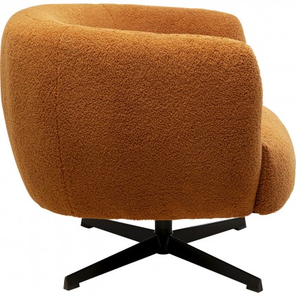 Draaifauteuil Peony bruin Kare Design