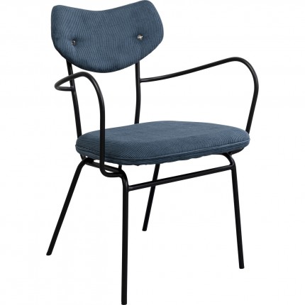 Chair with armrests Viola blue Kare Design