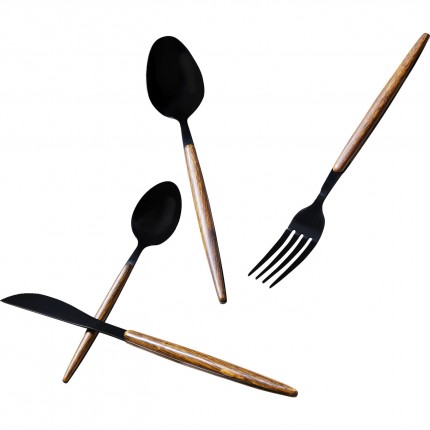 Cutlery Paris black (16-part) Kare Design