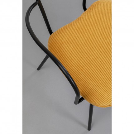 Chair with armrests Viola yellow Kare Design