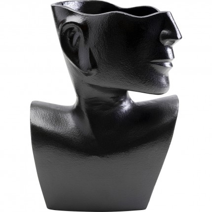 Vase Rostro side black 27cm Kare Design