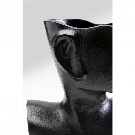 Vase Rostro side black 27cm Kare Design