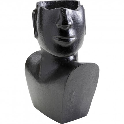 Vase Rostro side black 27cm Kare Design