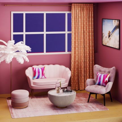 Floor Lamp Feather 165cm pink Kare Design