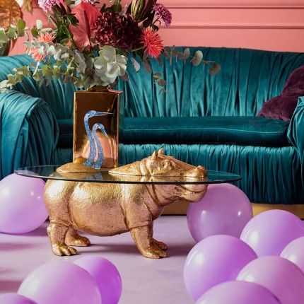 Coffee Table Hippo gold Kare Design