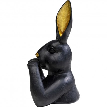 Deco bust rabbit 23cm black Kare Design