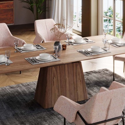 Extension Table Benvenuto rectangle walnut Kare Design