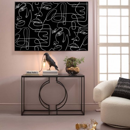 Framed Picture Faccia Arte black and white 150x100cm Kare Design