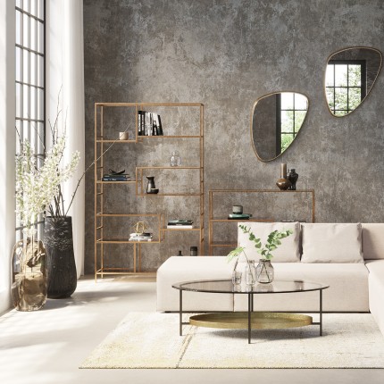 Bookshelf Loft 195x115cm Goud Kare Design