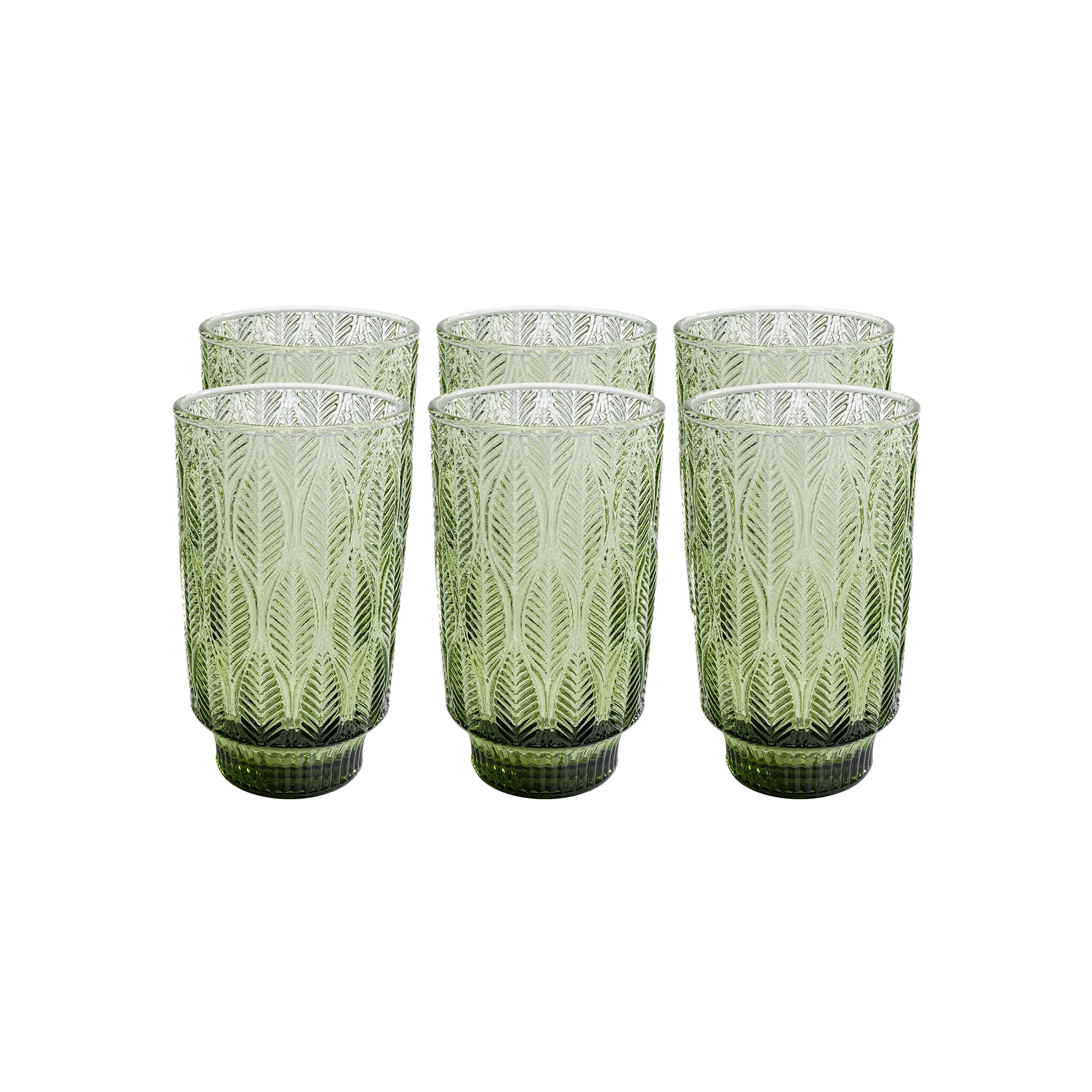 Waterglazen Fogli groen (6/set) Kare Design