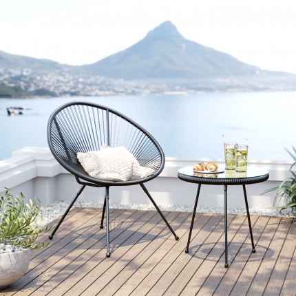 Tuin Bijzettafel Acapulco zwart Kare Design