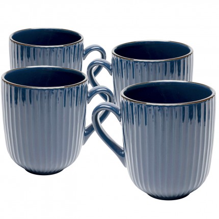 Mokken Muse blauw (4/set) Kare Design