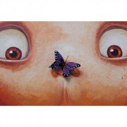 Schilderij Boy with Butterflies 100x100cm Kare Design