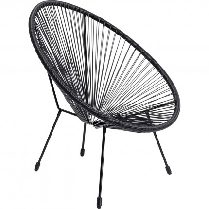 Outdoor Armchair Acapulco Mono black Kare Design